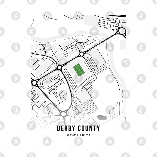 Derby County Stadium Map Desigh (White) by TopFootballStadiums