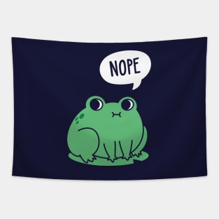 Nope Frog (Dark Version) Tapestry