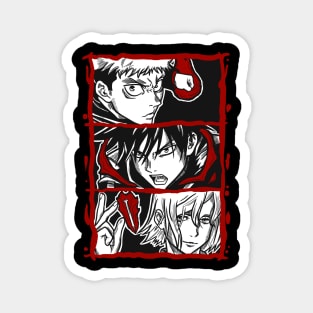 Jujutsu Kaisen Itadori, Megumi and Nobara - Trio Battle Stance Magnet