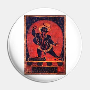 Mahakala Tibetan Buddhist Thangka Reproduction Pin