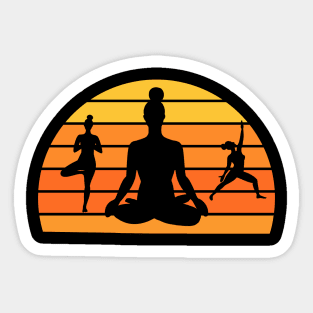 yoga power poses 2 Sticker for Sale by anutash2020