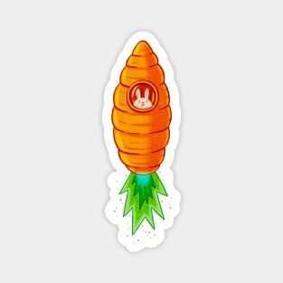 Bunny Carrot Rocket Magnet