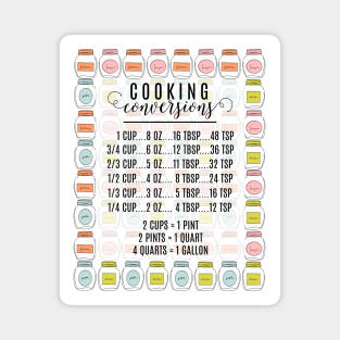 Cooking Conversions | Colorful Jars Magnet