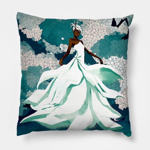 Lily Dryad Pillow by RudeRubicante