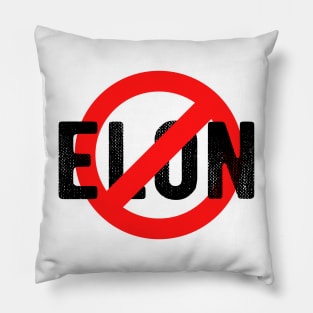 NO ELON Round Anti-Elon Musk Bumper For Tesla Owners Pillow