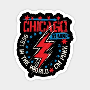CM Punk Merch WWE CM Punk Chicago Made Shirt Chicago Flag Magnet