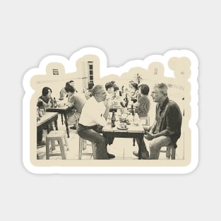 President Barack Obama with Anthony Bourdain Magnet