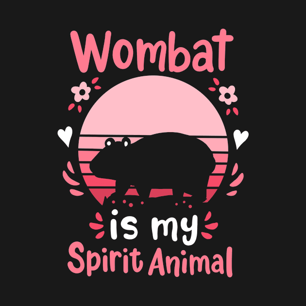 Wombat Spirit Animal Wombat Lover Retro by CreativeGiftShop