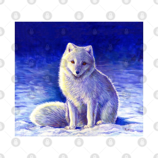 Peaceful Winter Arctic Fox by rebeccawangart