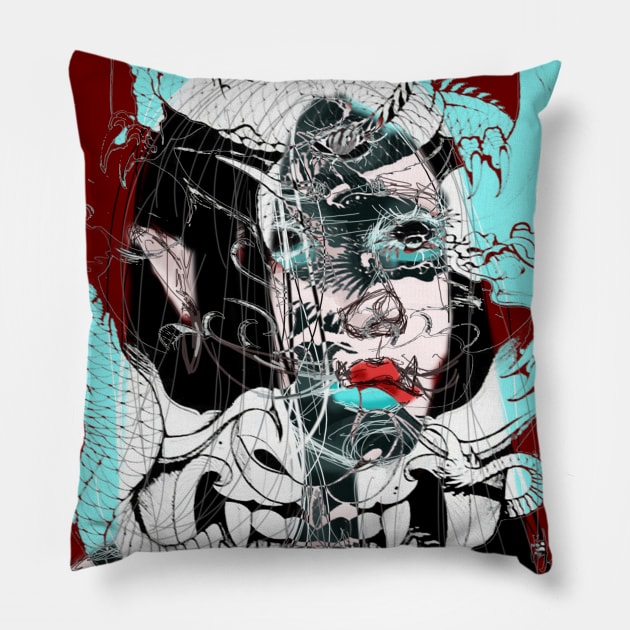 DESTROY Pillow by karjukai_art