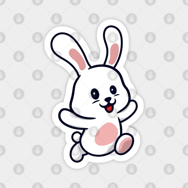 Cute Bunny Cartoon Magnet by garistipis