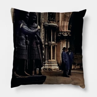 Colorized Vintage photo of Four Tetrachs Venice Pillow