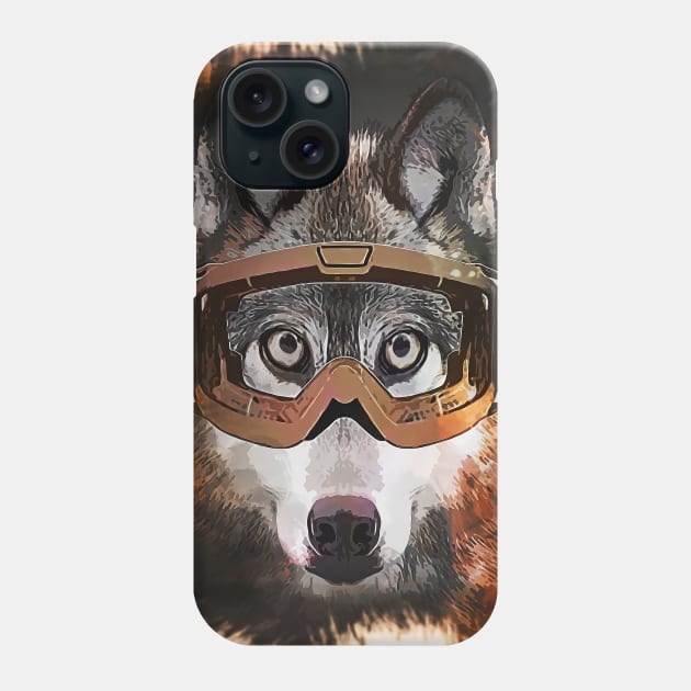 Ski Wolf - Caricature Phone Case by Naumovski