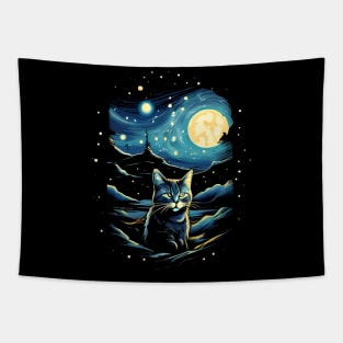 Starry cat Tapestry