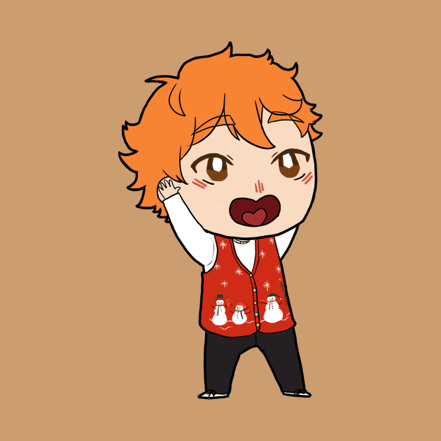 Ugly Christmas Sweater Hinata by catscantdraw