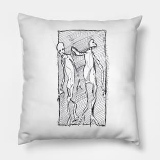 Two Abstract Friends Pillow
