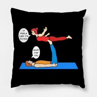 Acroyoga plank press pose Pillow