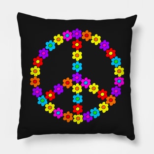 Pop Flower Peace Sign Pillow