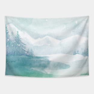 Snowy Peaks Tapestry