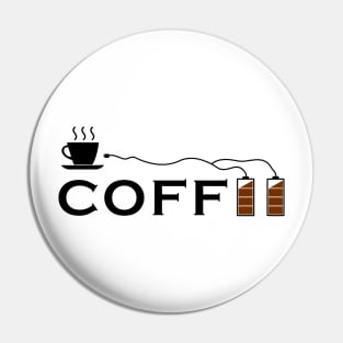 RECHARGED BY CAFFEINE Pin