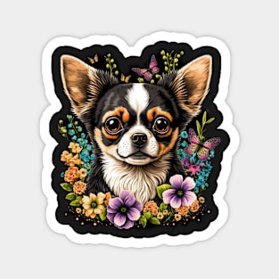 Chihuahua and Butterflies Magnet