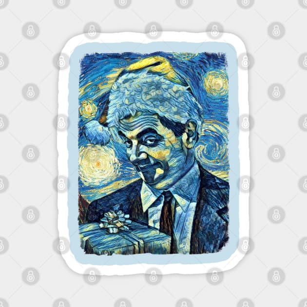 Mr Bean Van Gogh style Magnet by todos