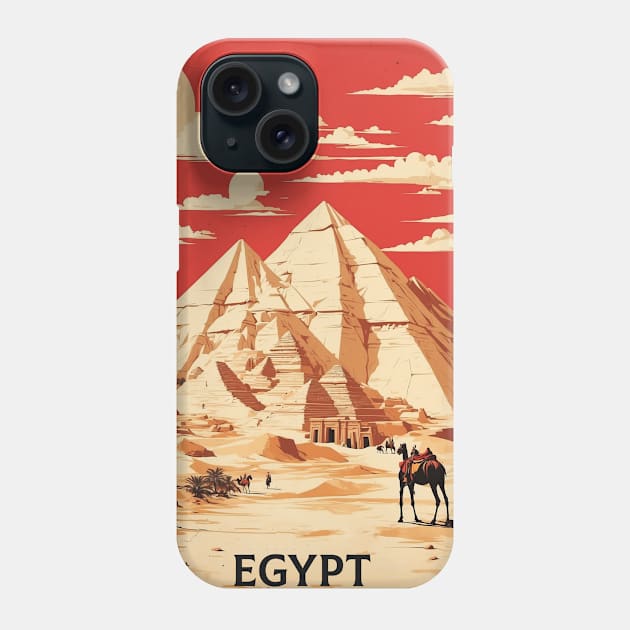 Egyptian Desert Vintage Poster Tourism Phone Case by TravelersGems