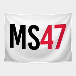 Mick Schumacher 47 - Driver Initials and Number Tapestry