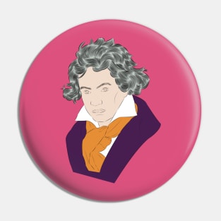 Ludwig Van Beethoven - portrait Pin