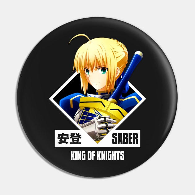 Saber the King of Kinghts - Fate Pin by trashcandy