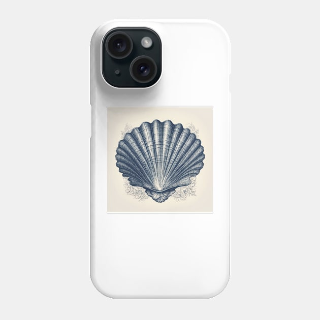 Ocean life - Fan Shell Phone Case by hamptonstyle