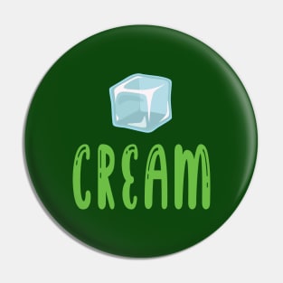 Ice cream, ice cube Pin