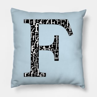 F Filled - Typography Pillow