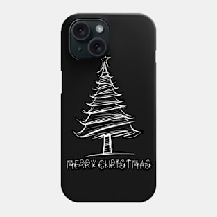 Merry Christmas sketch Phone Case