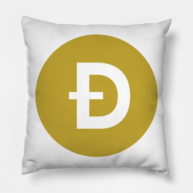 Dogecoin currency Pillow by vladocar