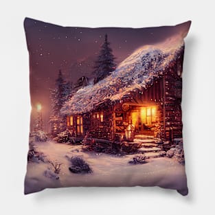 Winter Holiday Chrismas tree Landscap gift designs Series 07 Pillow