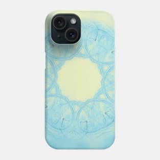 Blue heart mandala Phone Case