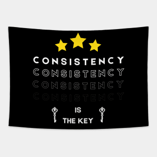 Consistency is the key motivational saying Tapestry