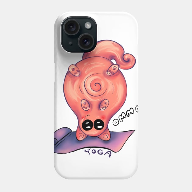 Yoga cat Phone Case by valentyna mohylei