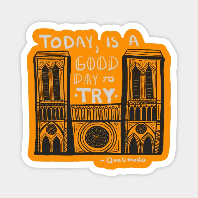 Hunchback of Notre Dame Magnet by Courtneychurmsdesigns