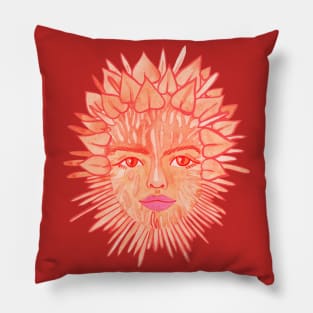 Beautiful flame girl Pillow