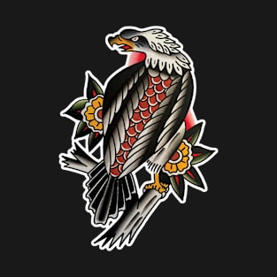 Classic Sitting Eagle Tattoo Design T-Shirt