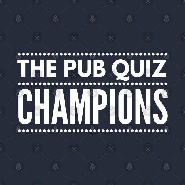 The Pub Quiz Champions Tshirt Quiz Team Tee by AstroGearStore