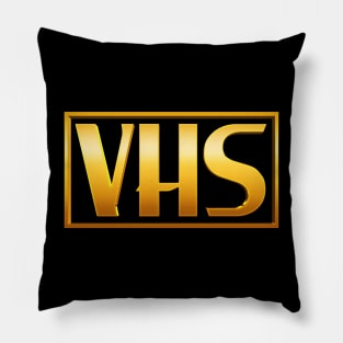 Retro Gold VHS 80s Design Pillow