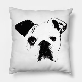 English Bulldog Face Design - A Bulldog Christmas Gift Pillow