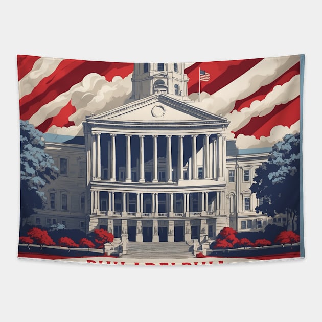 Philadelphia United States of America Tourism Vintage Poster Tapestry by TravelersGems