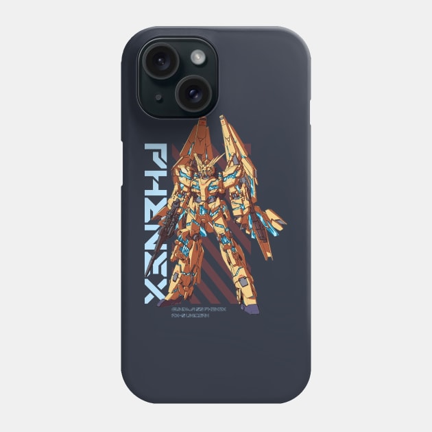 RX-0 Unicorn Gundam Phenex Front Phone Case by Shapwac12