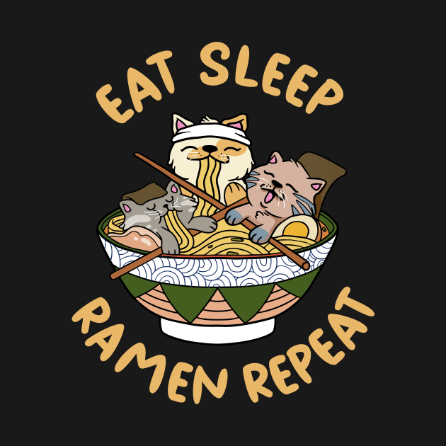 Eat Sleep Ramen Repeat by teweshirt