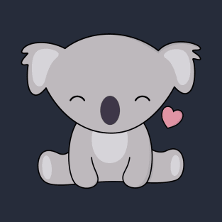 Kawaii Cute Koala With Heart T-Shirt