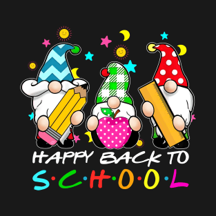 Gnomes Happy Back To School Teachers Students T-Shirt